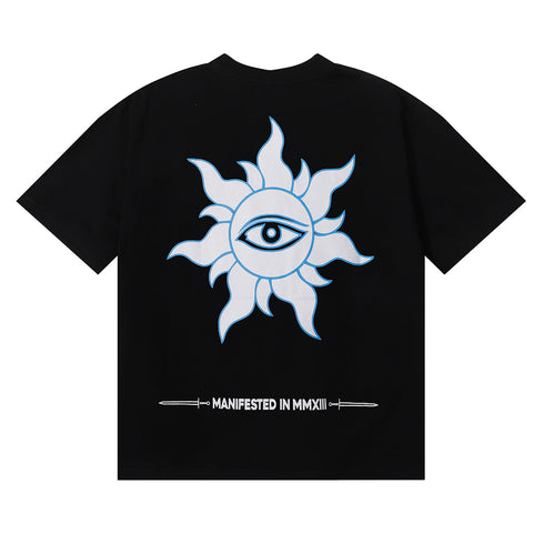 Godspeed T-shirts Urban UFO Printing Cotton Casual Short Sleeve Men and Women