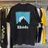 Rhude T-shirts Blue Sunset Print Cotton Casual Short Sleeve Men and Women