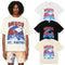 Rhude T-shirts Windsurfing Printed Cotton Casual Short Sleeves Men and Women