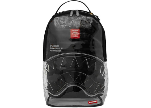 Sprayground Clear Shark Central Backpack Black/Clear
