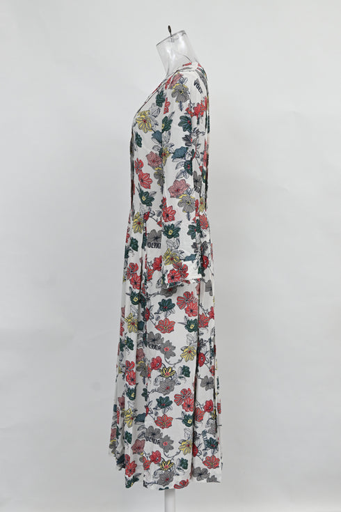 Women's Zadig & Voltaire Roux Print Midi Dress in Floral Print Viscose