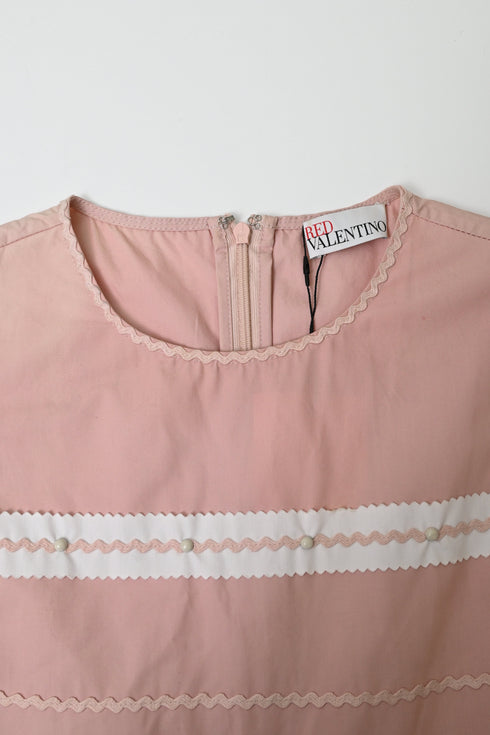 Women's Red Valentino Mini Dress in Pink Cotton