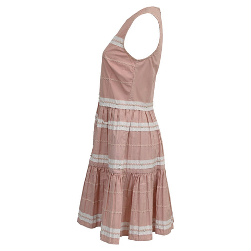 Women's Red Valentino Mini Dress in Pink Cotton