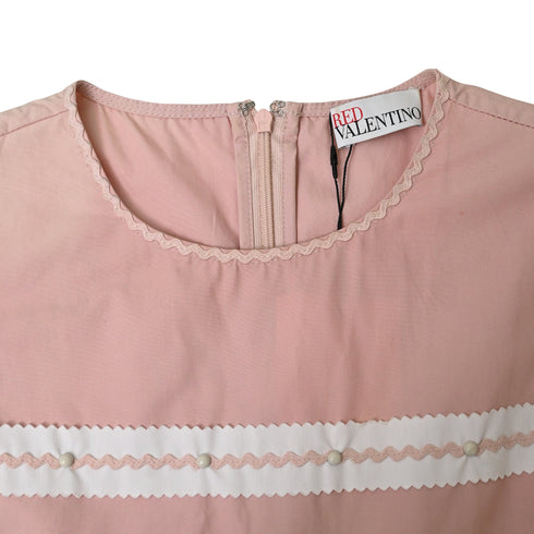 Women's Red Valentino Mini Dress in Pink Cotton