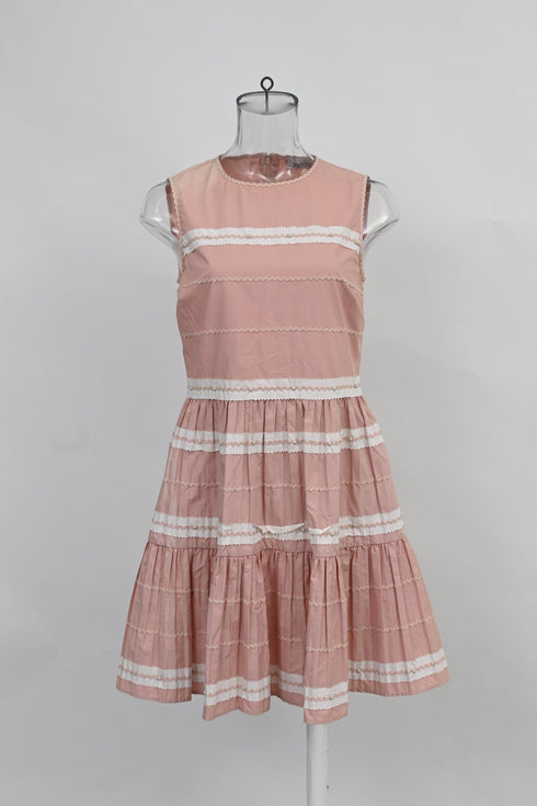 Women's Red Valentino Mini Dress in Pink Cotton