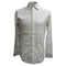 Men's Z Zegna Button-Down Long Sleeve Shirt in White Cotton
