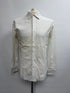 Men's Z Zegna Button-Down Long Sleeve Shirt in White Cotton