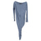 Women's Vivienne Westwood Anglomania Bateau Long Dress in Light Blue Viscose