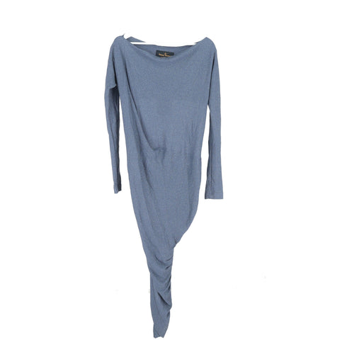 Women's Vivienne Westwood Anglomania Bateau Long Dress in Light Blue Viscose