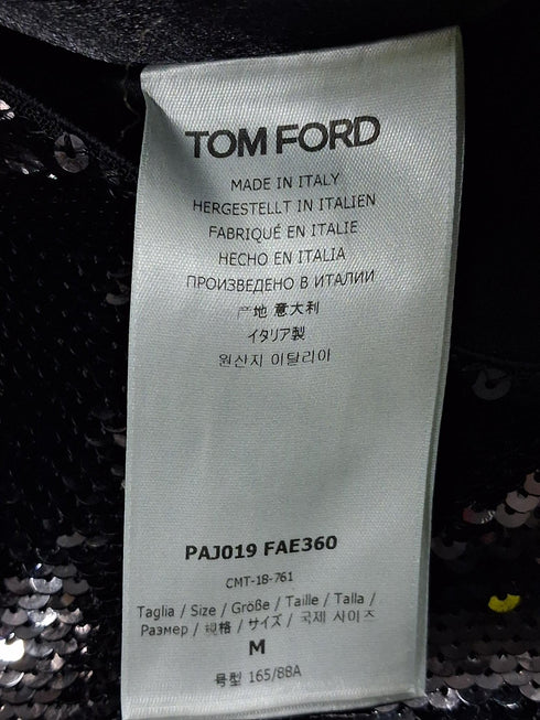 Women's Tom Ford Sequined Leggings in Black Polyamide