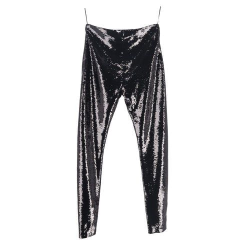 Women's Tom Ford Sequined Leggings in Black Polyamide