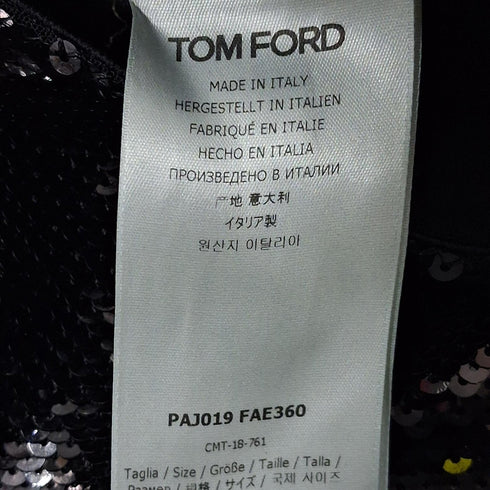 Women's Tom Ford Sequined Leggings in Black Polyamide