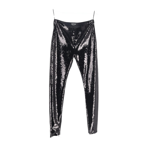 Women's Tom Ford Sequined Leggings in Black Polyamide