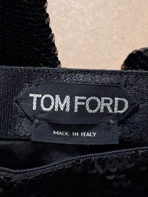 Women's Tom Ford Sequined Leggings in Black Polyamide