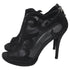 Women's Stuart Weitzman Showbiz Mesh Accent High-Heeled Boots in Black Leather