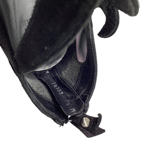 Women's Stuart Weitzman Showbiz Mesh Accent High-Heeled Boots in Black Leather
