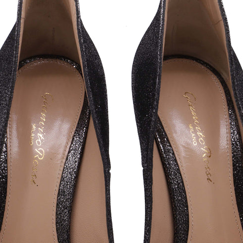 Women's Gianvito Rossi Gianvito 105 Pointed-Toe Pumps in Grey Glitter