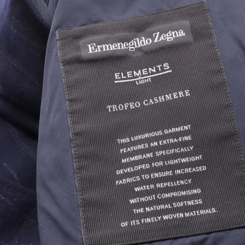 Men's Ermenegildo Zegna Pinstripe Single-Breasted Blazer in Navy Blue Wool