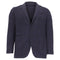 Men's Ermenegildo Zegna Checked Single-Breasted Blazer in Navy Blue Wool