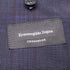 Men's Ermenegildo Zegna Checked Single-Breasted Blazer in Navy Blue Wool