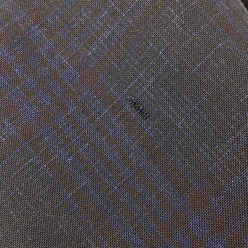 Men's Ermenegildo Zegna Checked Single-Breasted Blazer in Navy Blue Wool
