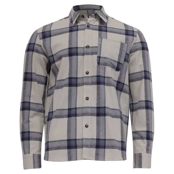 Men's A.P.C. Check-Print Long Sleeve Shirt in Multicolor Cotton