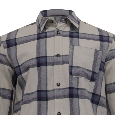 Men's A.P.C. Check-Print Long Sleeve Shirt in Multicolor Cotton
