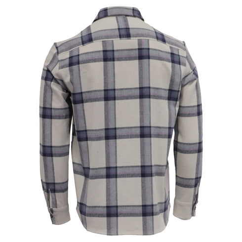Men's A.P.C. Check-Print Long Sleeve Shirt in Multicolor Cotton