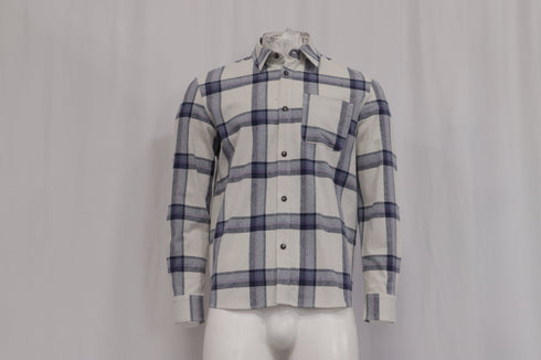 Men's A.P.C. Check-Print Long Sleeve Shirt in Multicolor Cotton