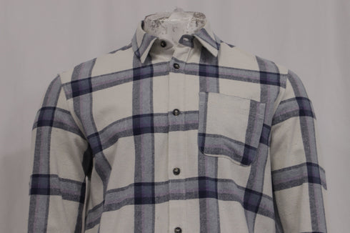 Men's A.P.C. Check-Print Long Sleeve Shirt in Multicolor Cotton