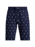 RALPH LAUREN Allover Pony Cotton Jersey Sleep Shorts Cruise Navy