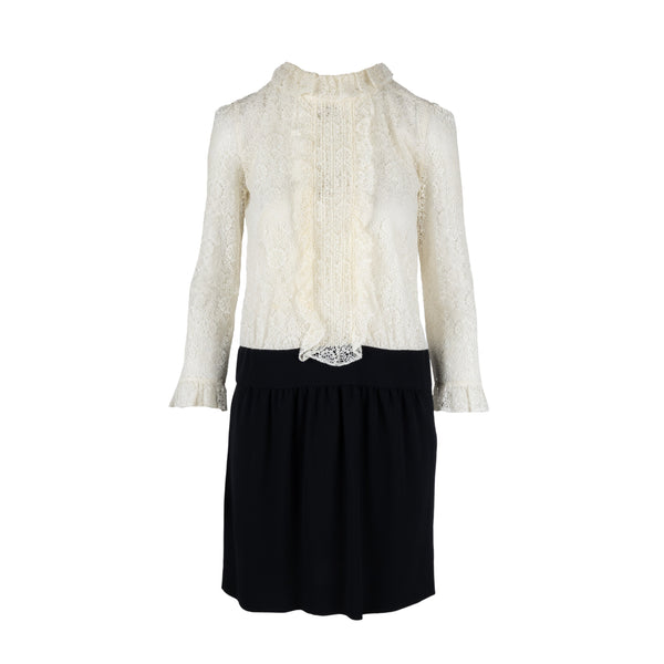 Women's Moschino Lace Contrast Midi Dress - '10s