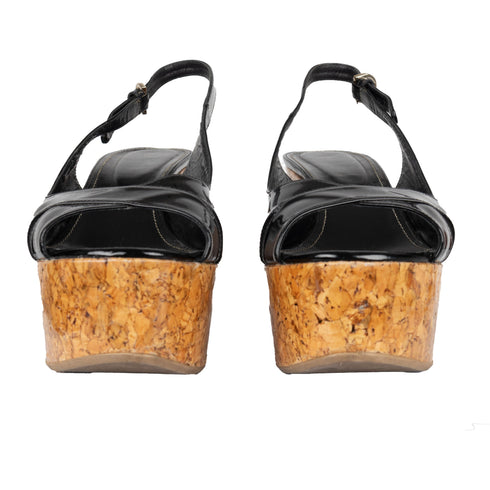 Women's Sergio Rossi Platform Wedge Sandals - '10s