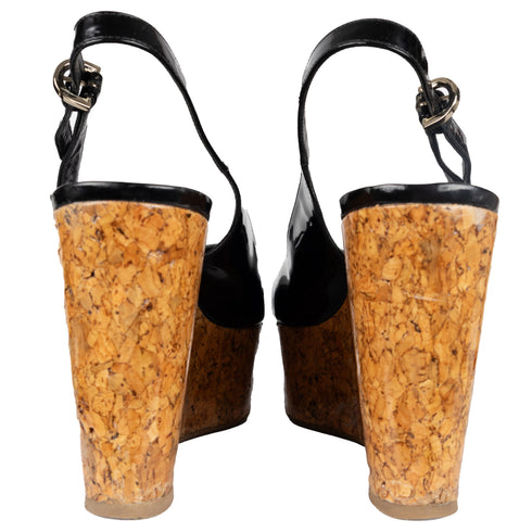Women's Sergio Rossi Platform Wedge Sandals - '10s