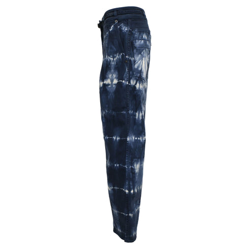 Women's Ulla Johnson Apollo Tie-Dyed Tapered Jeans in Blue Cotton