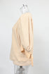 Women's Ulla Johnson Pia Knitted Puffed Sleeve Blouse in Cream Cotton
