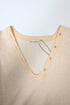Women's Ulla Johnson Pia Knitted Puffed Sleeve Blouse in Cream Cotton