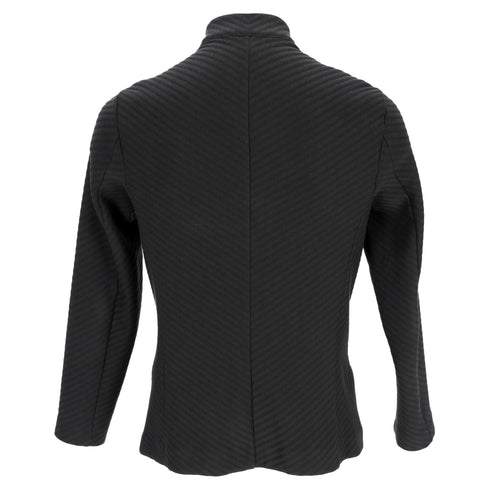 Men's Giorgio Armani Textured Single-Breasted Blazer in Black Polyester