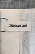 Women's Zadig & Voltaire Plaid Single-Breasted Blazer in Grey Wool