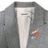 Women's Zadig & Voltaire Plaid Single-Breasted Blazer in Grey Wool