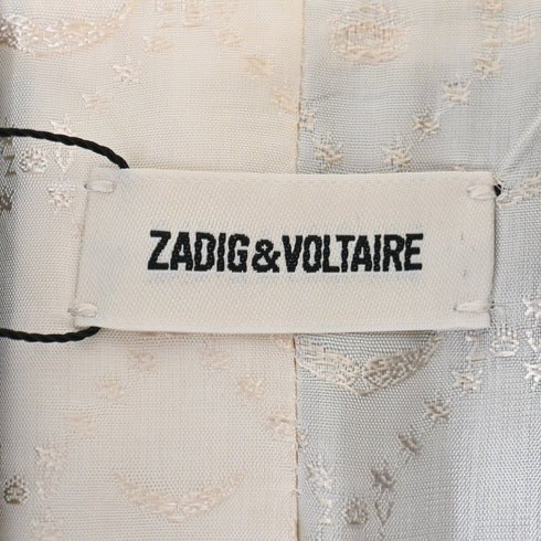 Women's Zadig & Voltaire Plaid Single-Breasted Blazer in Grey Wool
