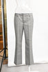Women's Zadig & Voltaire Plaid Bootcut Trousers in Grey Wool