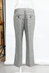 Women's Zadig & Voltaire Plaid Bootcut Trousers in Grey Wool