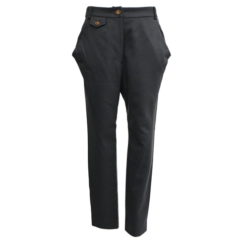Women's Vivienne Westwood Tapered Trousers in Black Wool