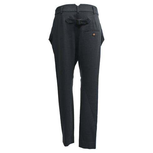 Women's Vivienne Westwood Tapered Trousers in Black Wool