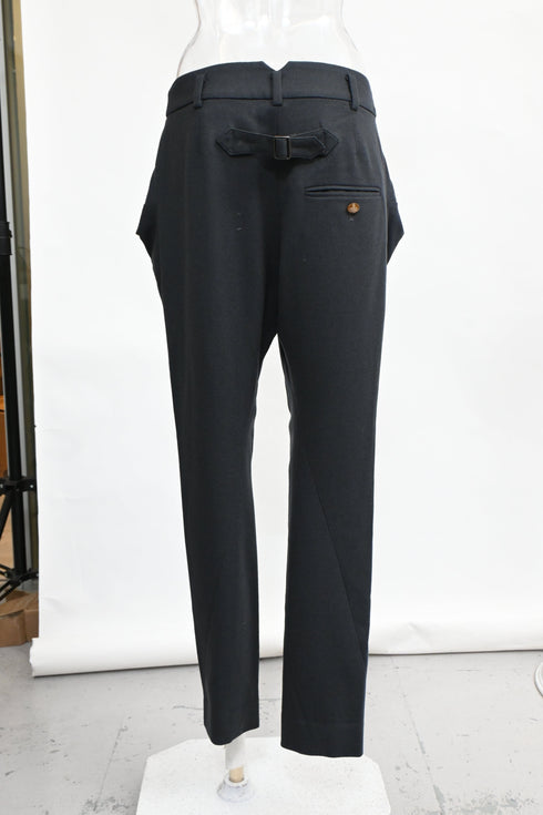 Women's Vivienne Westwood Tapered Trousers in Black Wool