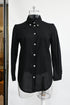 Women's Vivienne Westwood Button-Down Long Sleeve Shirt in Black Linen
