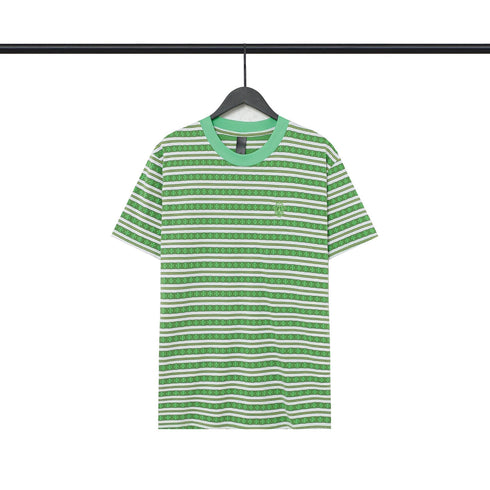 Chrome Heart T Shirts Poison Home Stripe Jacquard Embroidery Short Sleeve Couple T-Shirt