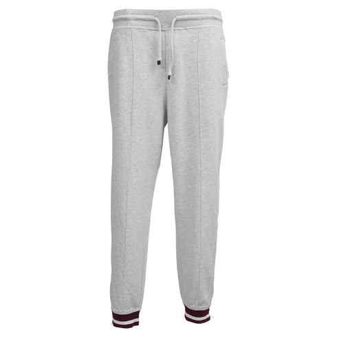 Men's Brunello Cucinelli Drawstring Sweatpants in Grey Cotton