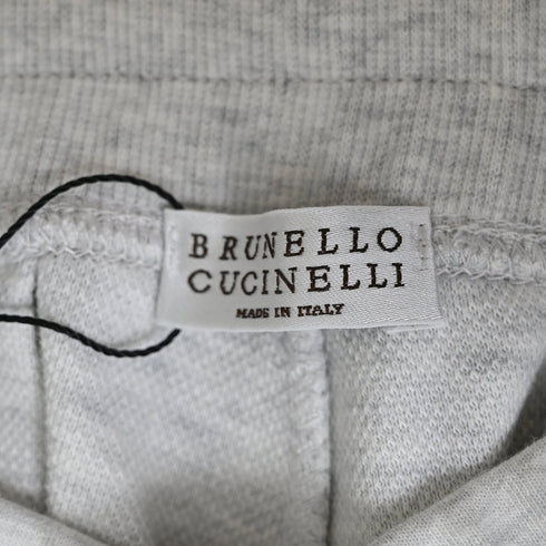 Men's Brunello Cucinelli Drawstring Sweatpants in Grey Cotton